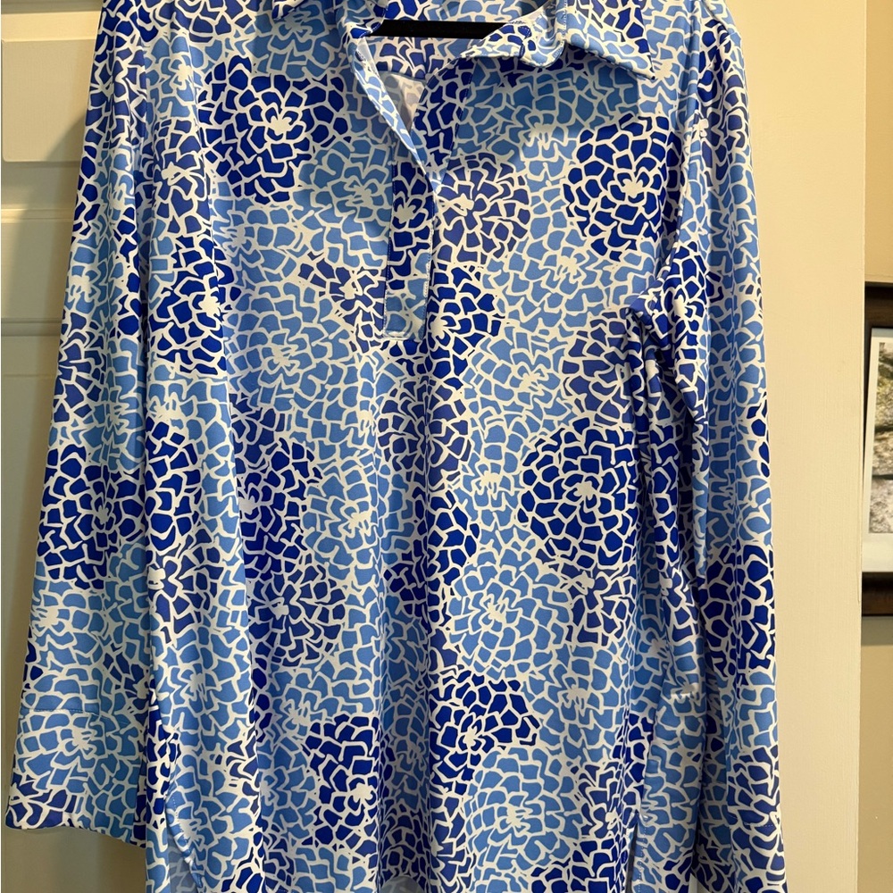Jude Connally Blue 3/4 Sleeve Chris Top